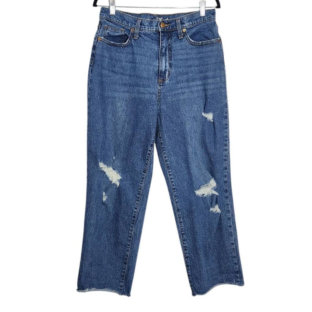 Universal Thread Distressed Straight Jeans Size 12 Vintage Retro Fit Denim
